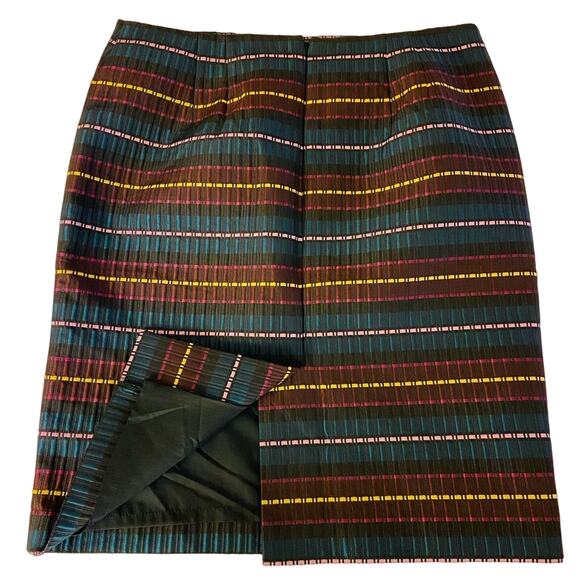 Ann Taylor Factory Multi-Color Jacquard Stripe Pencil Skirt, Sz 8 -- NWT - Picture 4 of 6